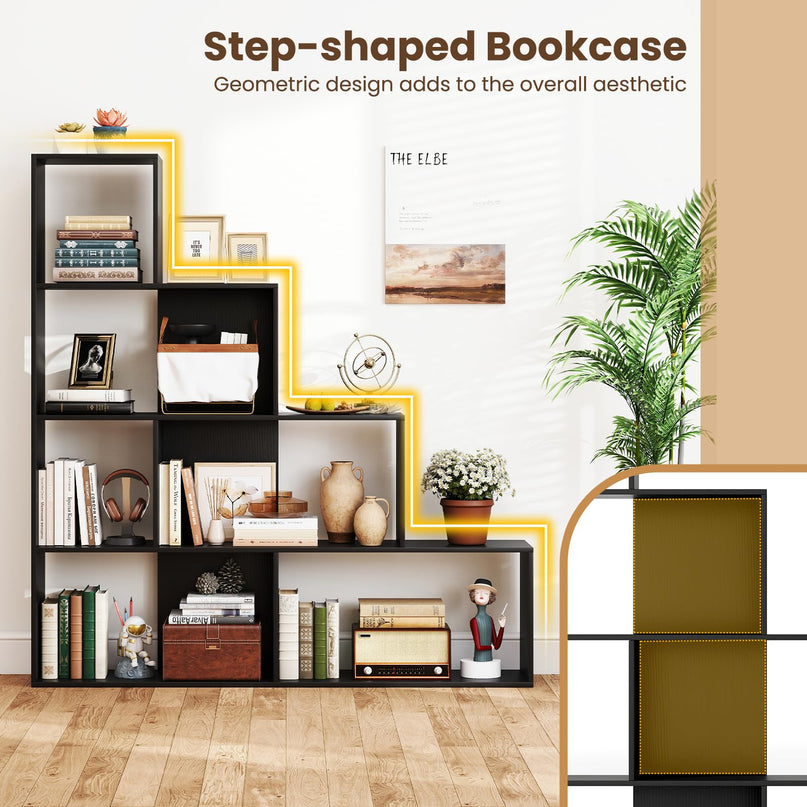 Giantex 6 Cube Geometric Bookshelf with Cubes for Living Room