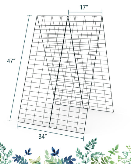 Giantex 8/16 Panels Cucumber Trellis with 36 Clips