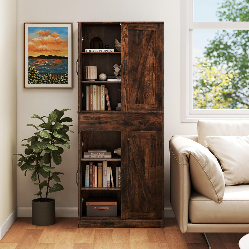 Giantex 72" Tall Kitchen Pantry Cabinet for Living Room