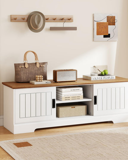 Giantex Farmhouse TV Stand for TVs up to 65" for Living Room