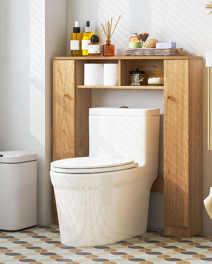 Giantex Over The Toilet Storage Cabinet, Double Door Freestanding Bathroom Organizer