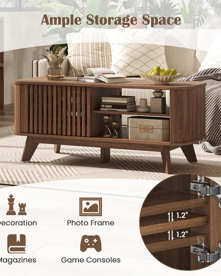 Giantex Rectangle Coffee Table with Storage
