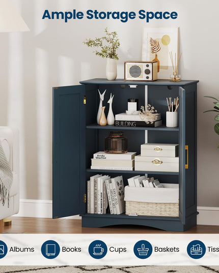 Giantex Freestanding Floor Cabinet Storage Organizer for Living Room