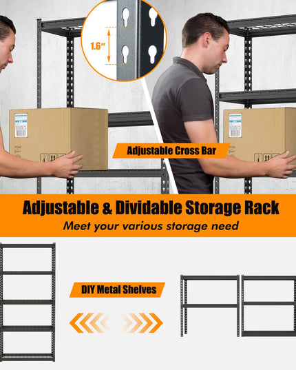 Giantex 5-Tier Storage Shelves, 35.5" x 15.5" x 72" Utility Rack Shelf