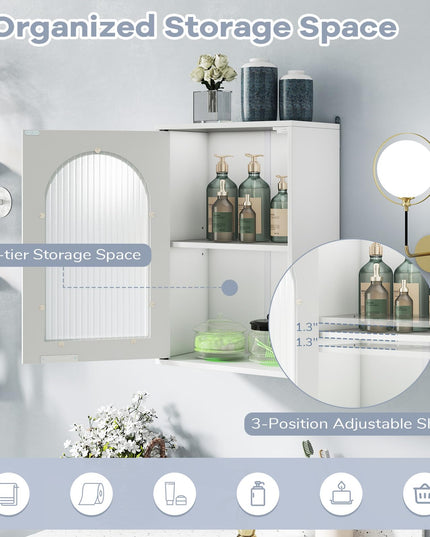 Giantex Wall Mounted Bathroom Cabinet for Living Room Laundry