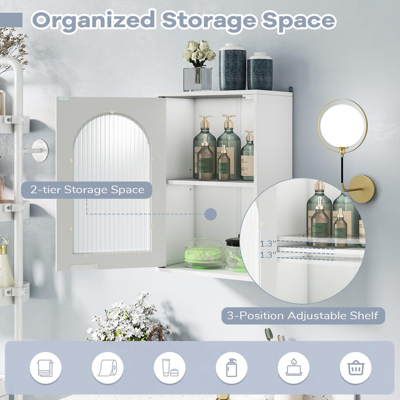Giantex Wall Mounted Bathroom Cabinet for Living Room Laundry