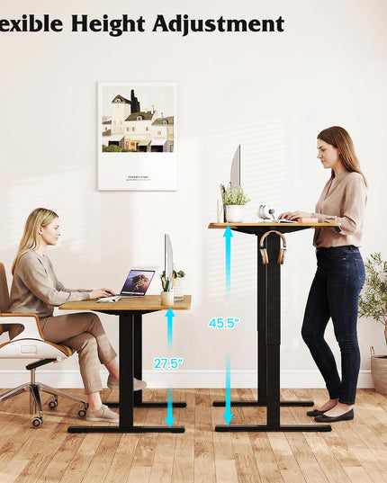 Pieds de bureau réglables électriques Giantex pour plateau de 100 à 120 cm