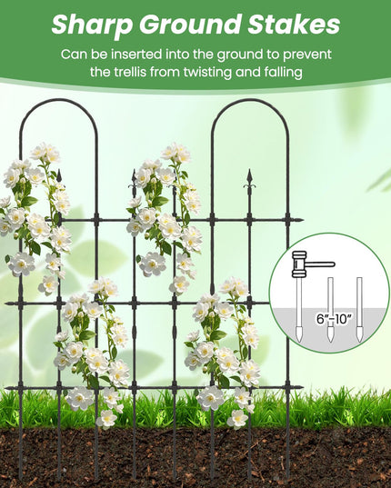 Giantex Outdoor Garden Trellis for for Climbing Plants, 73” Tall Trellis w/Rustproof PE Coated Metal Pipes