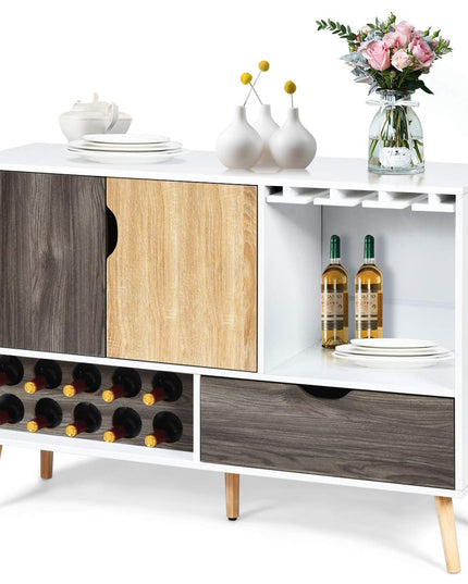 Buffet Sideboard, Storage Credenza, Wood Console Table