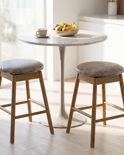 Giantex Tabourets de comptoir sans dossier de 25" avec siège rembourré en cuir PU (Lot de 2/4)