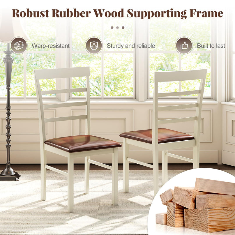 Giantex Wooden Dining Chairs Set for Dining Room Living Room