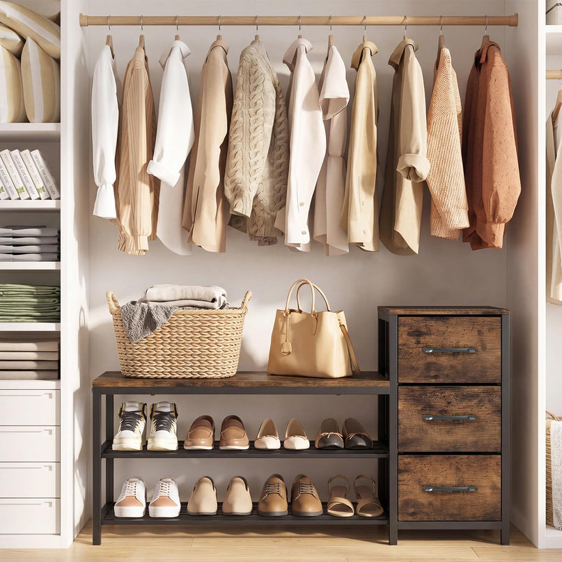 Giantex 3-Tier Shoe Storage Bench for Entryway
