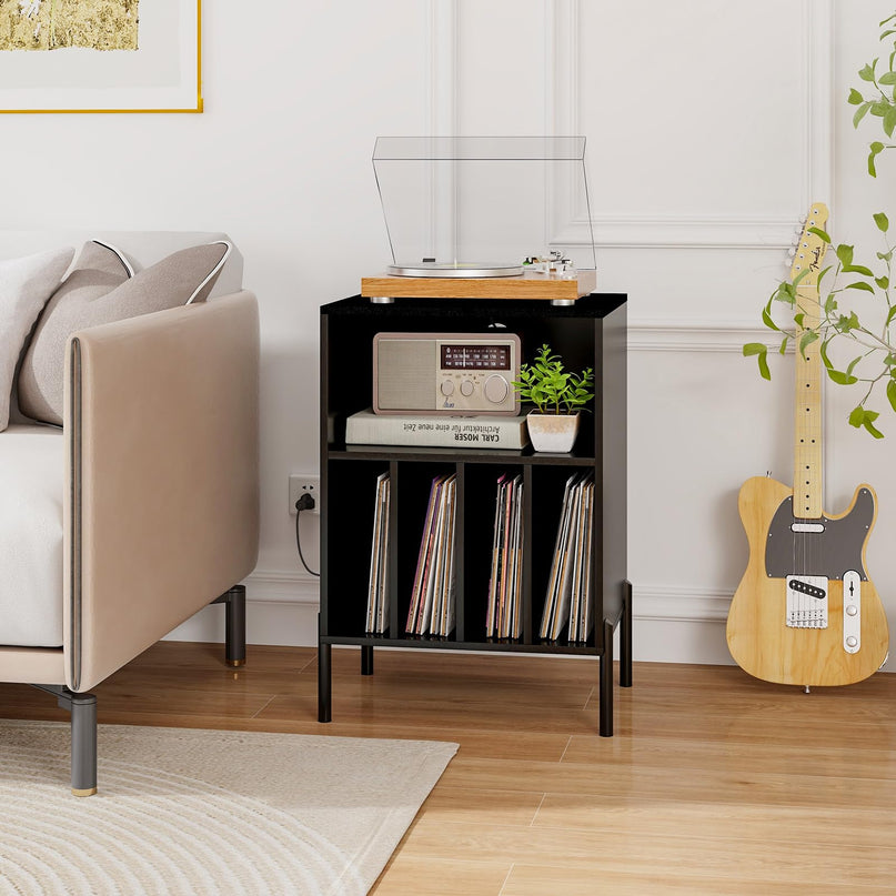 Giantex Record Player Stand with Charging Station