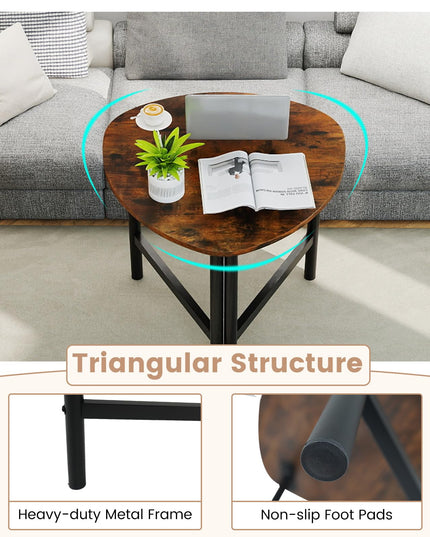 Giantex Triangle End Table | Small Coffee Table for Small Space Living Room