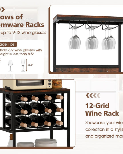Giantex Tall Wine Rack Freestanding Floor
