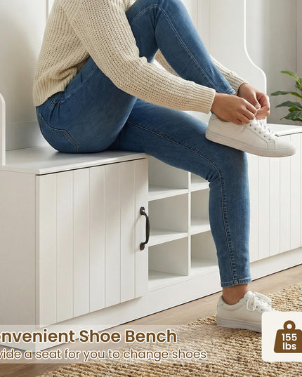 Giantex 6-in-1 Hall Tree with Bench and Storage(59" Wide）