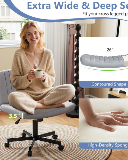 Giantex Criss Cross Chair with Wheels for Home