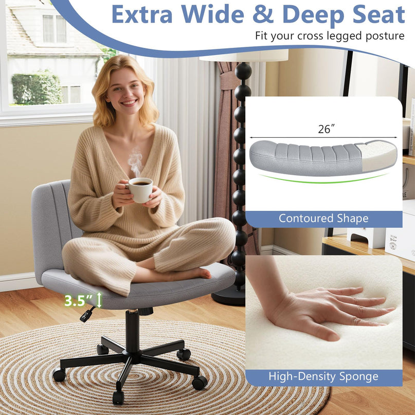 Giantex Criss Cross Chair with Wheels for Home