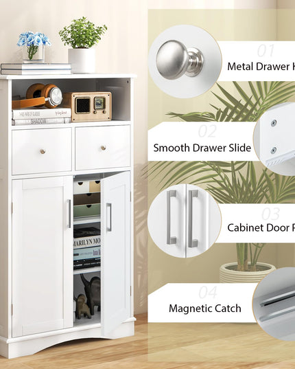 Giantex Bathroom Floor Storage Cabinet