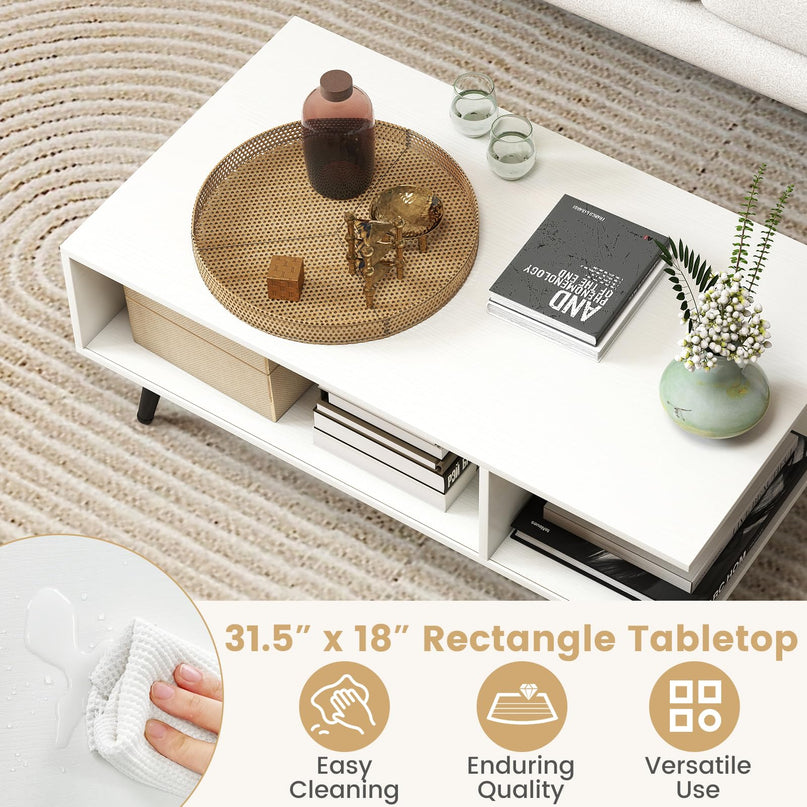 Giantex Coffee Table with Storage for Living Room