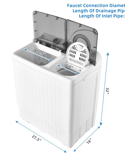 Giantex Portable Washing Machine, 26lbs Washer and Spinner Combo,18 lbs Washing 8 lbs Spinning