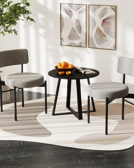 Giantex Boucle Dining Chairs Set of 2/4, Sherpa Upholstered Kitchen Chairs w/Curved Backrest, Padded Seat & Metal Legs