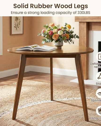 Table à manger ronde Giantex de 90 cm pour 4 personnes