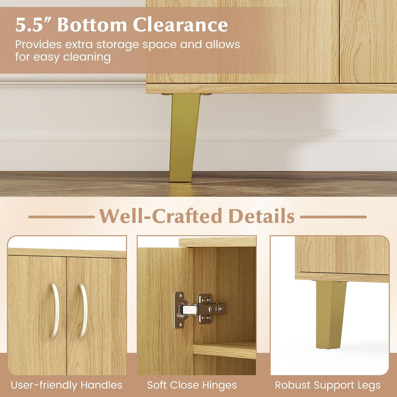 Giantex Shoe Cabinet with Removable Shelves for Living Room