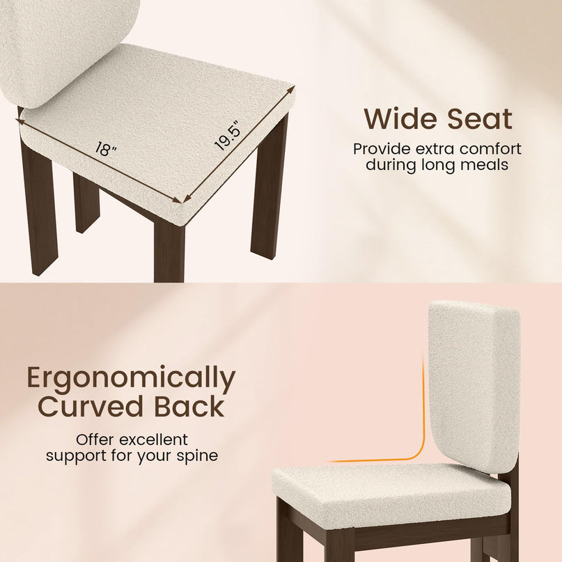 Giantex Wooden Dining Chairs Set for Home Office Living Room