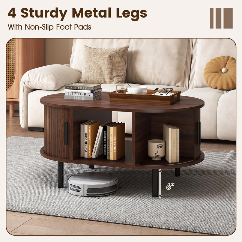 Giantex Oval Coffee Table