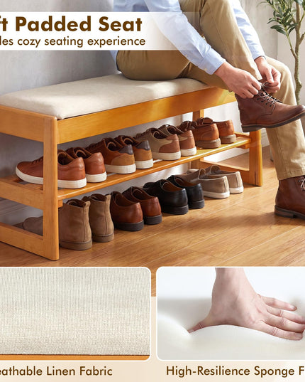 Banc à chaussures Giantex avec rangement pour le salon