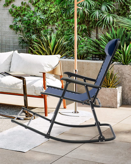Giantex Rocking Camping Chair Folding - Outdoor Rocker Camping Chair