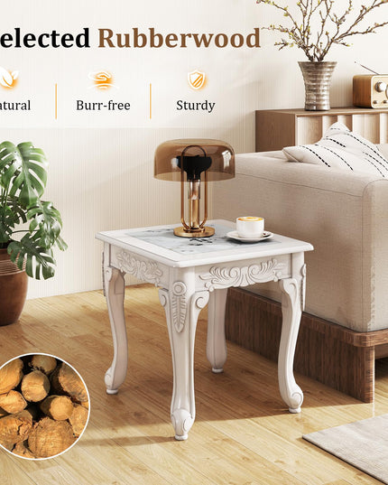 GIANTEX Vintage Glass Sofa Side Table for Living Room (1/2)