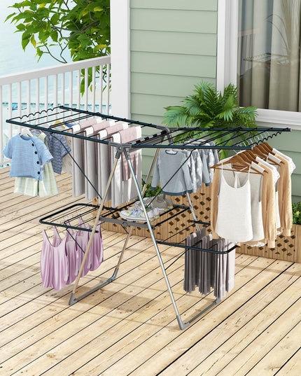 Giantex Clothes Drying Rack, Foldable Laundry Drying Rack with 33 Drying Rails