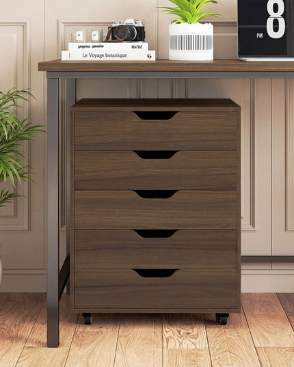 Giantex 5-Drawer Vertical File Cabinet Mobile Office Storage Cabinet