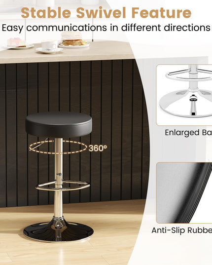 Giantex Bar Stool Set with Swivel Padded Seat for Kitchen