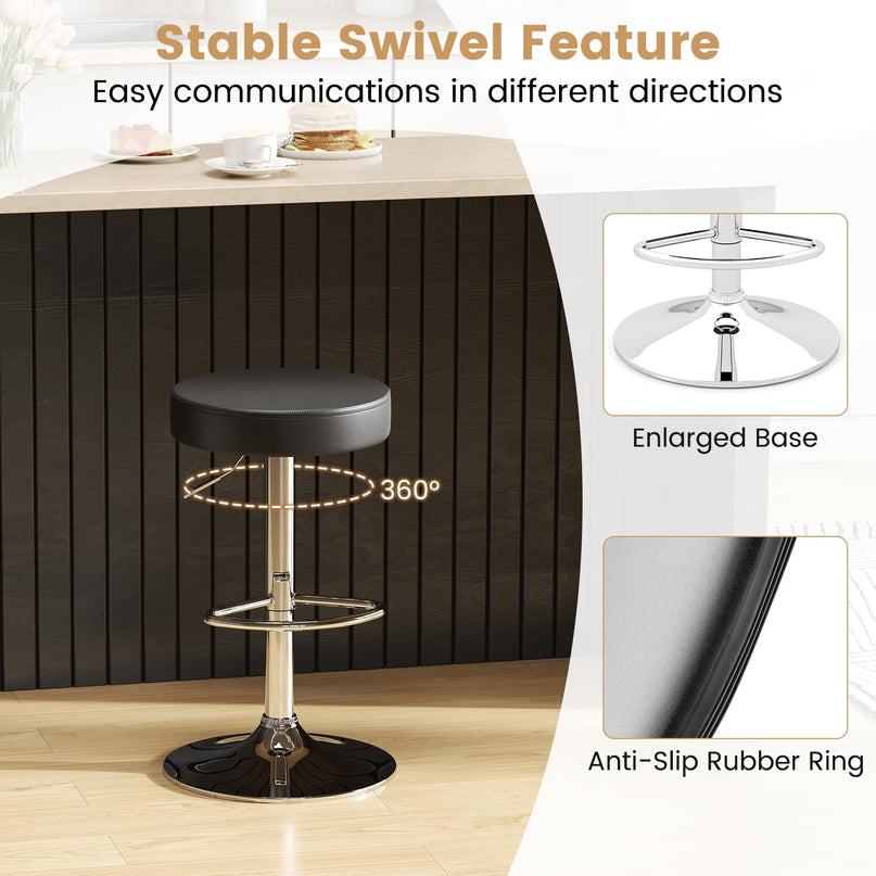 Giantex Bar Stool Set with Swivel Padded Seat for Kitchen