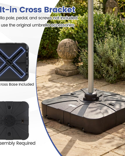Base de parasol déporté Giantex 375 lb