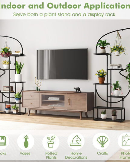 Giantex Lot de 2 supports à plantes à 6 niveaux pour l'intérieur