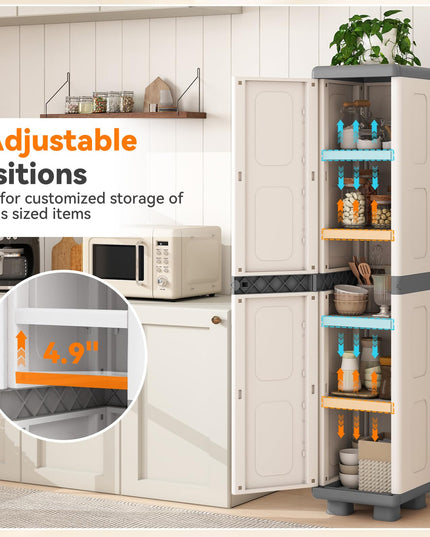 Giantex 70” Tall Slim Storage Cabinet with Single Door(Tall-14"x19"x70")
