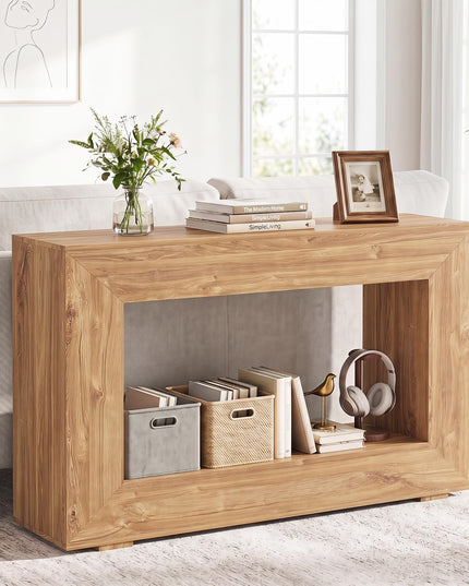 GIANTEX 47" Farmhouse Wooden Console Table with Open Storage Shelf