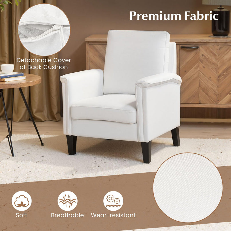 Giantex Modern Accent Chair Upholstered Armchair