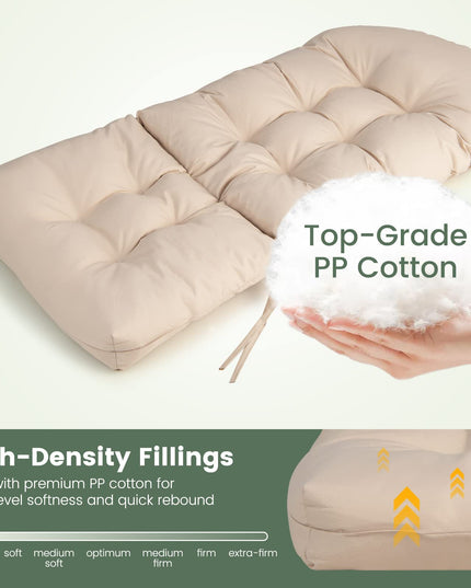 Giantex Patio Adirondack Chair Cushion - 49"x 23"High Back Rocking Chair Cushion w/Fixing Straps, Durable & Fade Resistant