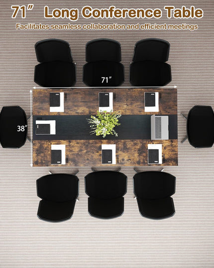 Table de conférence Giantex de 1,8 m pour 6 à 8 personnes pour le bureau