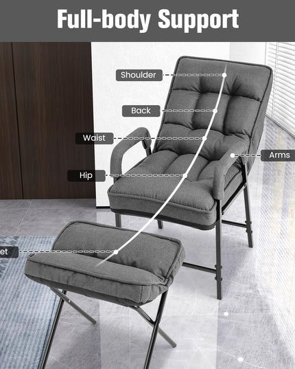 Giantex Modern Accent Chair with Ottoman