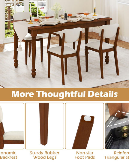 Giantex Sherpa Dining Chairs Set of 4