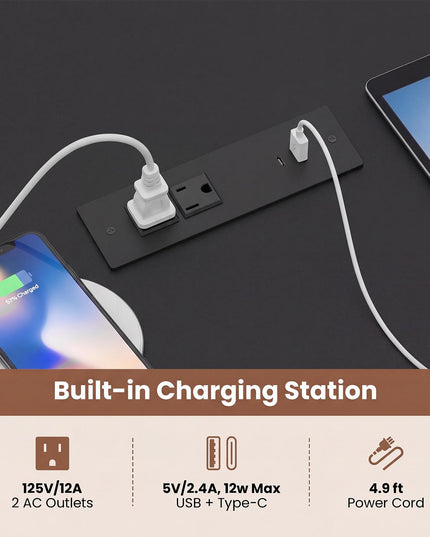 Giantex 6FT Conference Table with Power Outlets