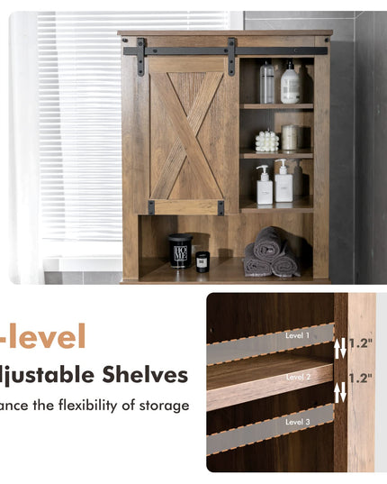 Giantex Over The Toilet Storage Cabinet - Freestanding Toilet Rack