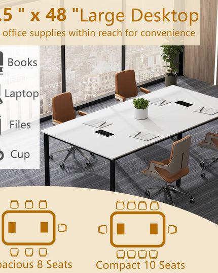 Giantex 94.5"x 48" Conference Table for 8-10 People