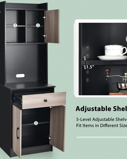 Giantex Kitchen Sideboard, Tall Buffet Hutch Cabinet